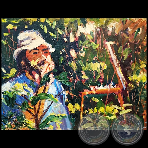 Pintor - Óleo de Juan de Dios Valdéz